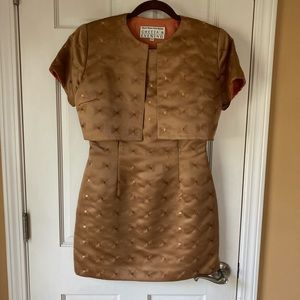 Gold silk Cheryl B Evening dress. Great condition.